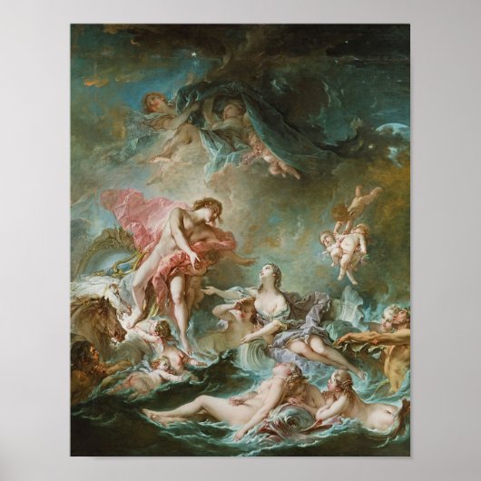 De ondergang van de zon door Francois Boucher Prin Poster (Voorkant)
