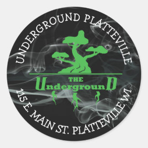 De ondergrondse Vaping Shop Logo stickers