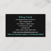 De ondergrondse Visitekaartjes zijn turquoise (Achterkant)