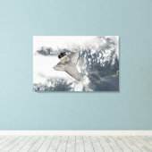 De onderkant van de ruimteshuttle Discovery Canvas Afdruk (Insitu (Houten vloer))