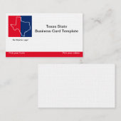 De onderprefectuur is Red, White Blue State of Tex Visitekaartje (Voorkant / Achterkant)