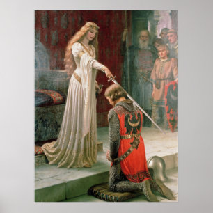 De onderscheiding middeleeuwse Knight Art Print
