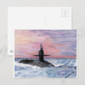 De onderzeeër van de klasse Ohio Briefkaart (Voorkant / Achterkant)