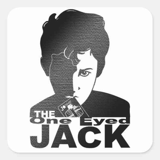 De one Eyed Jack Vierkante Sticker (Voorkant)