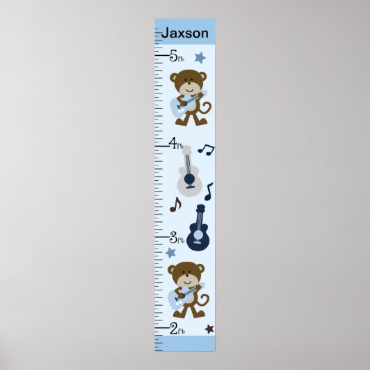 De one-key Rocker Groeigrafiek houdt bij 8x44! Poster (Voorkant)