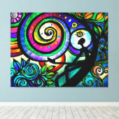 De Oneindige Geest Stretched Canvas Print (Insitu (Houten vloer))