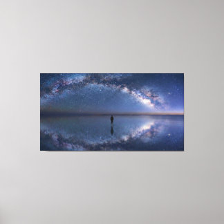 de Oneindige Spiegel - Salar de Uyuni Melkweg Canvas Afdruk