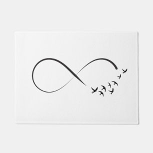 De oneindigheid slikt symbool deurmat