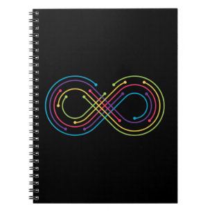 De oneindigheid van de regenboog kan alles symboli notitieboek