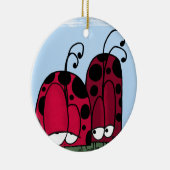 De ongeëvenaarde illusie van de Liefde Ladybug Keramisch Ornament (Rechts)