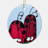 De ongeëvenaarde illusie van de Liefde Ladybug Keramisch Ornament (Links)