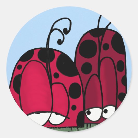 De ongeëvenaarde illusie van de Liefde Ladybug Ronde Sticker (Voorkant)