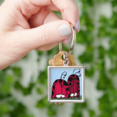 De ongeëvenaarde illusie van de Liefde Ladybug Sleutelhanger (Hand)