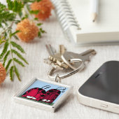 De ongeëvenaarde illusie van de Liefde Ladybug Sleutelhanger (Zijkant)