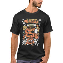 De ongelofelijke pompoen retro stripcover Hallowee