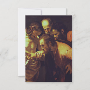 De ongelovigheid van Sint Thomas door Caravaggio Bedankkaart