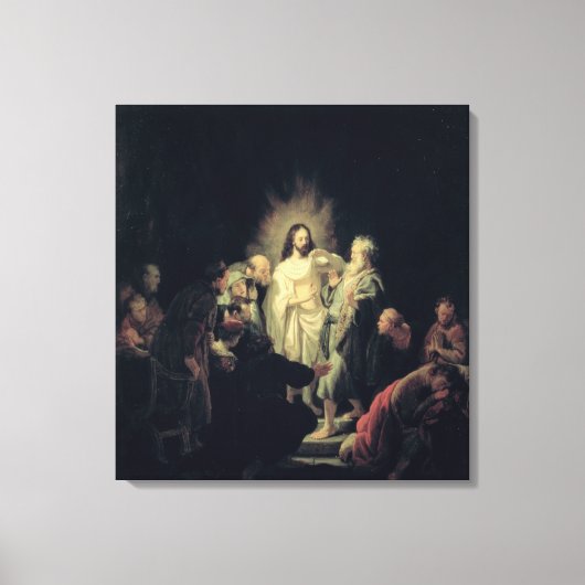 De ongelovigheid van St. Thomas Canvas Afdruk (Voorkant)