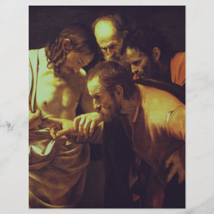 De ongelovigheid van Thomas door Caravaggio Flyer