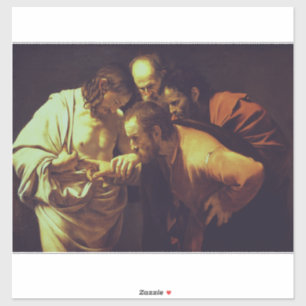 De ongelovigheid van Thomas door Caravaggio Sticker