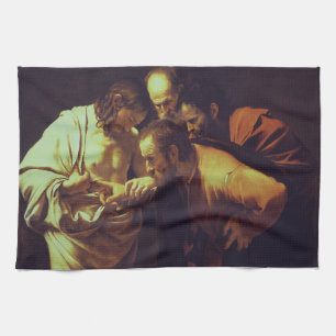 De ongelovigheid van Thomas door Caravaggio Theedoek