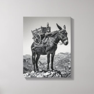 De onmogelijke beklimming: Surrealistisch Siciliaa Canvas Afdruk