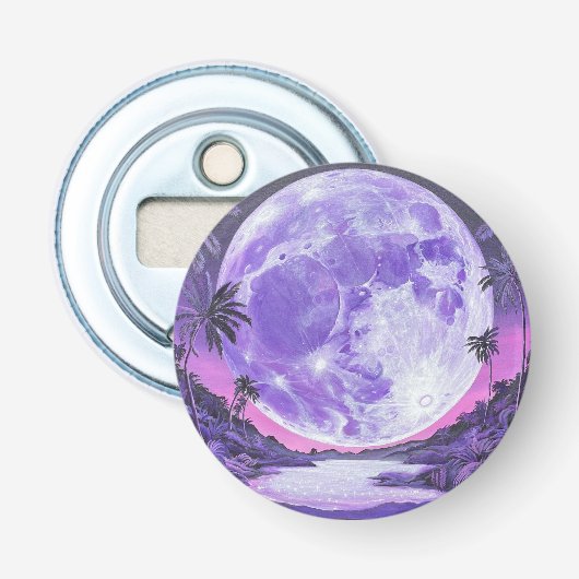 "de Onmogelijke Maan"- Button Flesopener (Voorkant)
