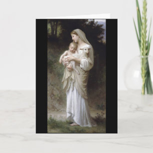 De Onschuld van Bouguereau Dame Child Lamb Kaart