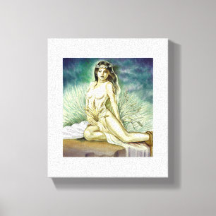 De onschuldige Kore en de hand van Hades Canvas Afdruk