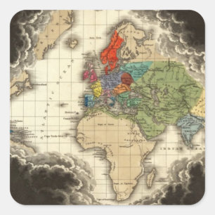 De ontdekking van America 1498 AD Vierkante Sticker