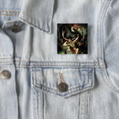 De ontgoocheling van onderaan vierkante button 5,1 cm (In situ)