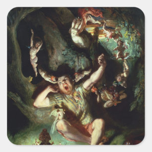 De ontgoocheling van onderaan vierkante sticker