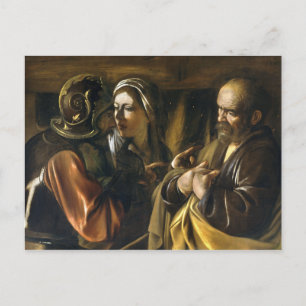 De ontkenning van Saint Peter - Caravaggio Briefkaart
