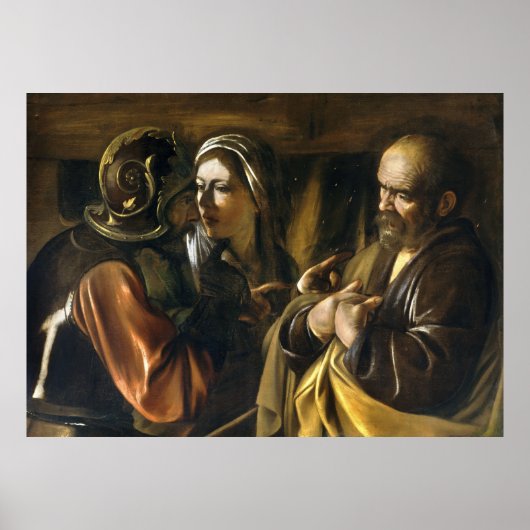 De ontkenning van Saint Peter - Caravaggio Poster (Voorkant)