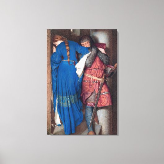 De ontmoeting op de torenttrap (F.W. Burton) Canvas Afdruk (Voorkant)