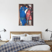 De ontmoeting op de torenttrap (F.W. Burton) Canvas Afdruk (Insitu (Slaapkamer))