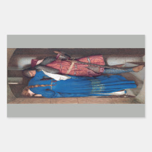 De ontmoeting op de torenttrap (F.W. Burton) Rechthoekige Sticker