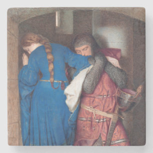 De ontmoeting op de torenttrap (F.W. Burton) Stenen Onderzetter