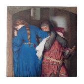 De ontmoeting op de torenttrap (F.W. Burton) Tegeltje (Voorkant)