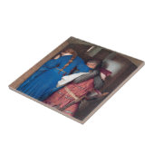 De ontmoeting op de torenttrap (F.W. Burton) Tegeltje (Zijkant)