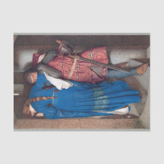 De ontmoeting op de torenttrap (F.W. Burton) Tissuepapier (Voorkant)