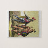 De ontmoeting tussen Hernando Cortes (1485-1547) Legpuzzel (Horizontaal)