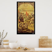 De ontmoeting tussen Hernando Cortes Poster (Keuken)