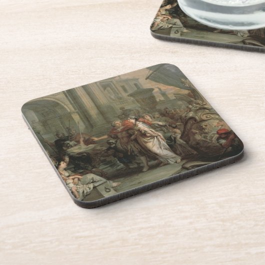 De ontscheping van Cleopatra in Tarsus (olie op Onderzetter (Linkerzijde)