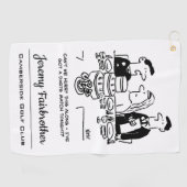 De Ontvangst van het huwelijk Bridegroom heeft een Golfhanddoek (Horizontaal)