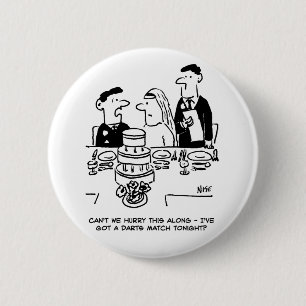 De Ontvangst van het huwelijk Bridegroom heeft een Ronde Button 5,7 Cm