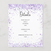 De ontvangstdetails van de bruiloft schenden glitt flyer (Voorkant)