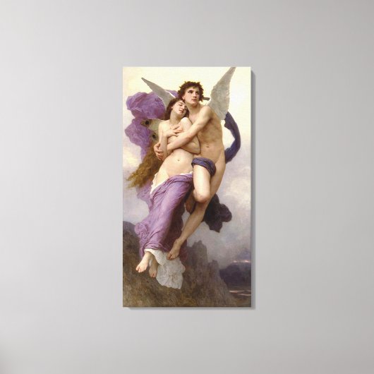 "De ontvoering van Psyche" door Bouguereau Canvas Afdruk (Voorkant)