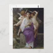 De ontwaking van het hart door William Bougereau Briefkaart (Voorkant / Achterkant)