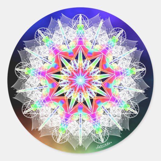 De ontwakking ronde sticker (Voorkant)