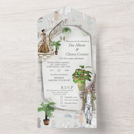 De ontwerper van de Mode All In One Uitnodiging (Binnen)